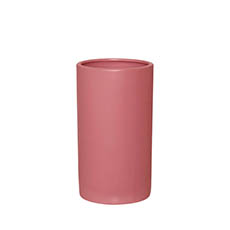 Satin Matte Collection - Ceramic Cylinder Pot Satin Matte Chateau Rose (13x23cmH)