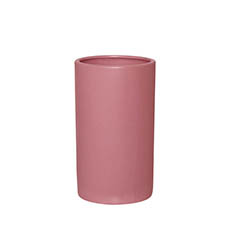 Satin Matte Collection - Ceramic Cylinder Pot Satin Matte Chateau Rose (15x25cmH)