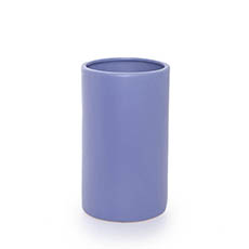 Satin Matte Collection - Ceramic Cylinder Pot Satin Matte Jacaranda (15x25cmH)