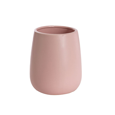 Trend Ceramic Pots - Ceramic Taron Belly Pot Matte Soft Pink (15.5x18cmH)