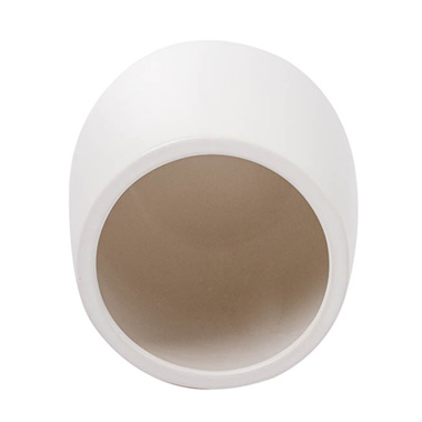 Ceramic Taron Belly Pot Matte White (17.5x20cmH)