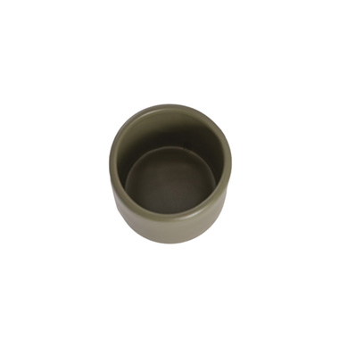 Ceramic Cylinder Pot Mini Satin Matte Moss (8x7cmH)