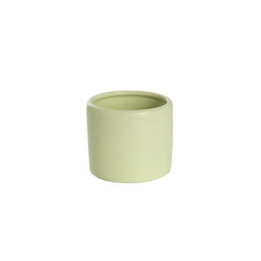 Satin Matte Collection - Ceramic Cylinder Pot Mini Satin Matte Sage (8x7cmH)