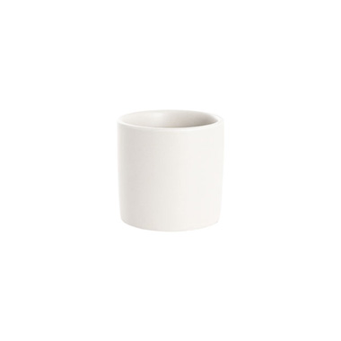 Ceramic Pots - Satin Matte Collection - Ceramic Cylinder Pot Mini Satin Matte White (8x7cmH)