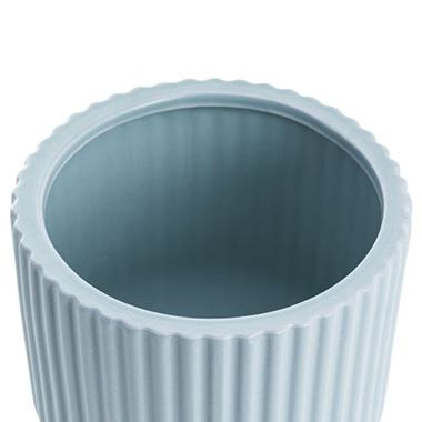 Ceramic Cyprus Egg Cup Vase Matte Misty Blue (15Dx20cmH)