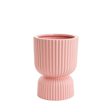  - Ceramic Cyprus Egg Cup Vase Matte Light Pink (15Dx20cmH)