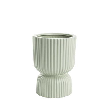 Trend Ceramic Pots - Ceramic Cyprus Egg Cup Vase Matte Sage (15Dx20cmH)