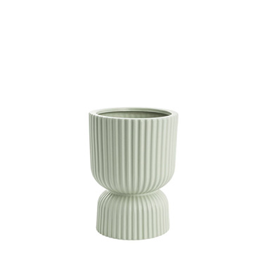 Trend Ceramic Pots - Ceramic Cyprus Egg Cup Vase Matte Sage (12Dx16cmH)