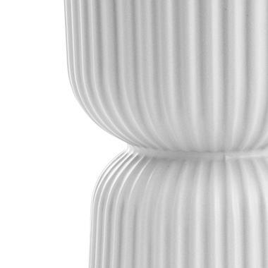 Ceramic Cyprus Egg Cup Vase Matte White (12Dx16cmH)