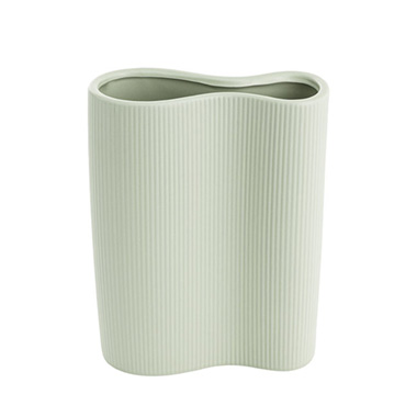 Trend Ceramic Pots - Ceramic Cyprus Muse Vase Matte Sage (17x7x23cmH)