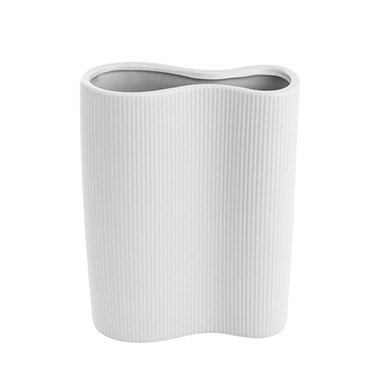 Trend Ceramic Pots - Ceramic Cyprus Muse Vase Matte White (17x7x23cmH)