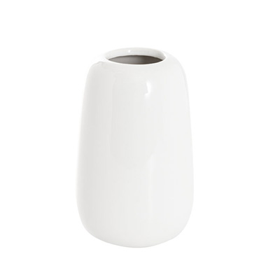 Ceramic Vase - Ceramic Cone Vases Glossy White (16Dx26cmH)