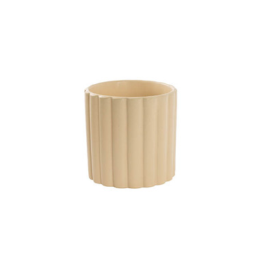 Satin Matte Collection - Ceramic Cylinder Lily Pot Matte Sandstone (12Dx12cmH)