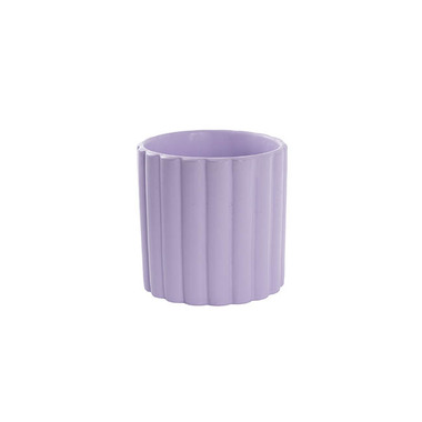 Satin Matte Collection - Ceramic Cylinder Lily Pot Matte Lilac (12Dx12cmH)