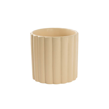 Satin Matte Collection - Ceramic Cylinder Lily Pot Matte Sandstone (14Dx14cmH)