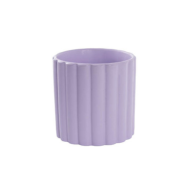 Satin Matte Collection - Ceramic Cylinder Lily Pot Matte Lilac (14Dx14cmH)