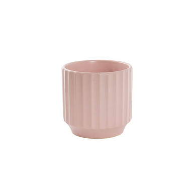 Satin Matte Collection - Ceramic Cylinder Sandra Pot Matte Peach Skin (12Dx12cmH)