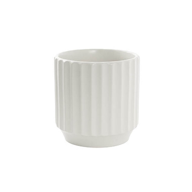 Satin Matte Collection - Ceramic Cylinder Sandra Pot Matte White (14Dx14cmH)