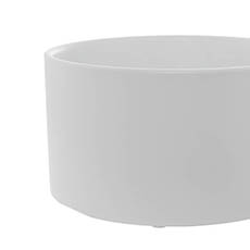 Ceramic Bondi Low Cylinder Pot (19.5x10.5cmH) Matte White