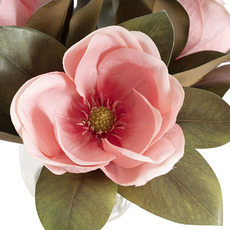 Vase Arrangement Magnolia 3 Stem 3D Real Touch Pink (30cmH)