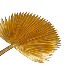 Fan Palm Stem Metallic Gold (116cmH)