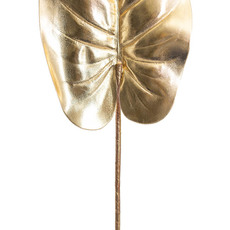Monstera Narrow Long Philo Leaf Metallic Gold (84cmH)