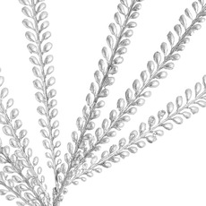 Artificial Fern Leaf Spray Metallic Silver (90cmH)
