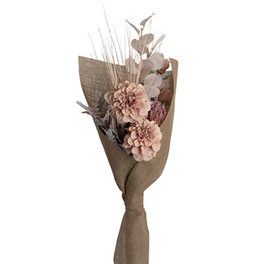 Gift AF - Artificial Flower Arrangements - Dahila & Leucospermum Flower Bouquet Blush Pink (120cmH)
