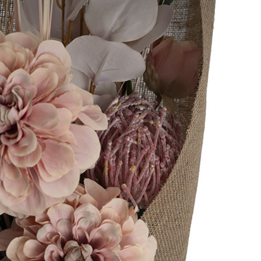 Dahila & Leucospermum Flower Bouquet Blush Pink (120cmH)