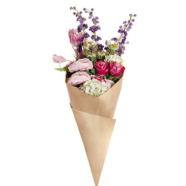 Artificial Flower Arrangements - Leah Real Touch Flower Bouquet Arrangement Pink (85cmH)