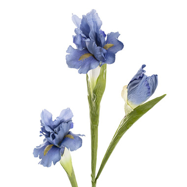 Artificial Iris - Iris Spray x 3 Head French Blue (107cmH)