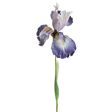 Artificial Iris - Real Look Iris Single Long Stem Soft Purple (83cmH)