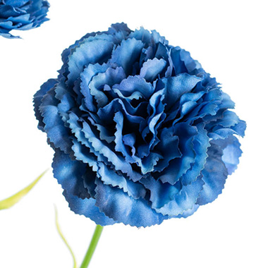 Carnation Ruffle 3 Head Spray Deep Blue (61cmH)