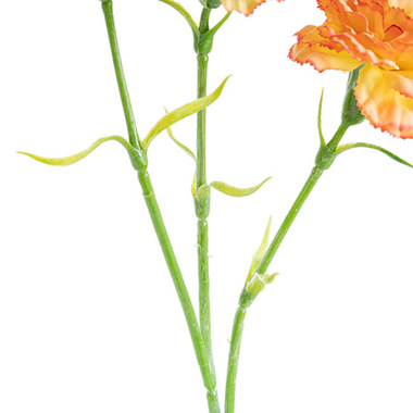 Carnation Ruffle 3 Head Spray Orange (61cmH)