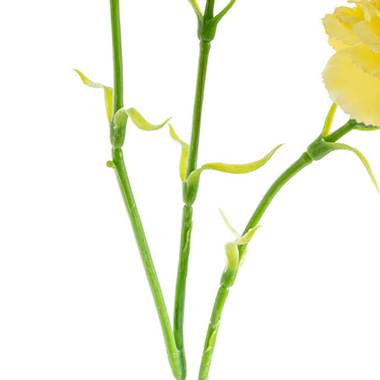 Carnation Ruffle 3 Head Spray Yellow (61cmH)