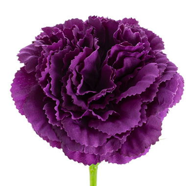 Carnation Ruffle Stem Dark Purple (9cmDx42cmH)