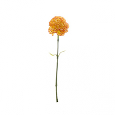 Carnation Ruffle Stem Orange (42cmH)