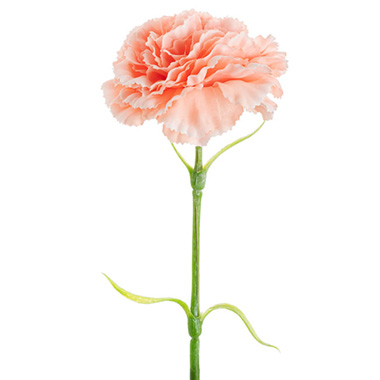 Artificial Carnation - Carnation Ruffle Stem Soft Peach (9cmDx42cmH)