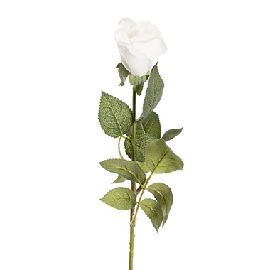 Siena Real Touch Rose Bud White (60cmH)
