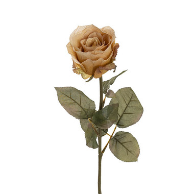 Gift AF - Artificial Roses - Kenya Autumn Rose Open Mustard Yellow (10cmDx67cmH)