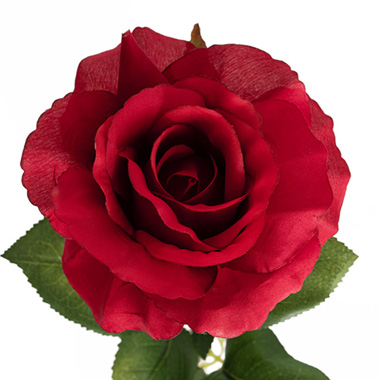 Artificial Roses - Siena Silk Rose Open Red (67cmH)