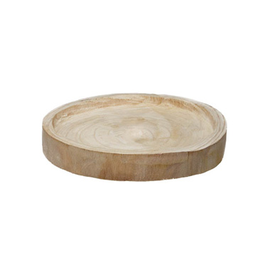 Wood Slices - Natural Wooden Tray Round (29cmx4cmH)
