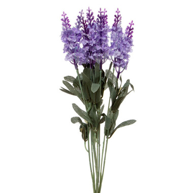  - Lavender Bunch 10 Flowers Light Purple (33cmH)