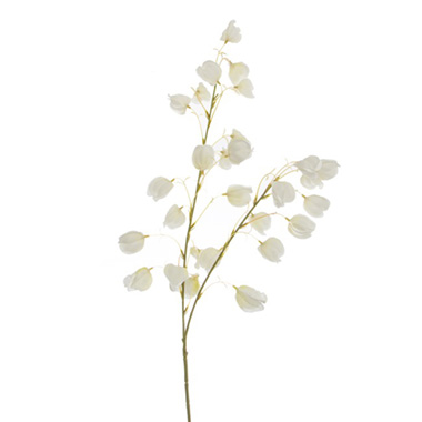 Other Artificial Flowers - Lantern Flower Spray White (97cmH)