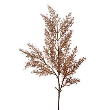 Artificial Dried Leaves - Cypress Fern Spray Almond (64cmH)