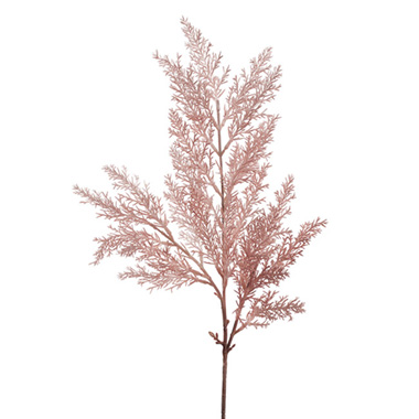 Artificial Dried Leaves - Cypress Fern Spray Dusty Pink (64cmH)