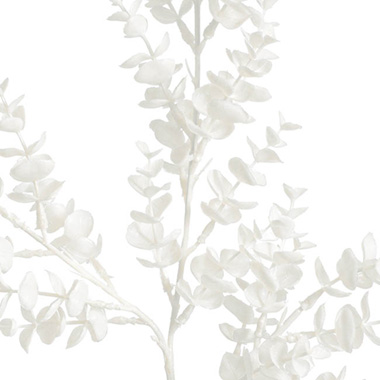 Eucalyptus Baby Leaf Spray White (62cmH)