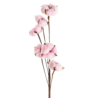 Artificial Branches - Cotton Branch 6 Heads Pale Pink (Head Size 5cm x 85cmH)