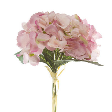 Artificial Hydrangea Bouquets - Hydrangea Victoria Bouquet Pink (32cmH)