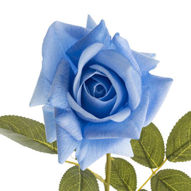 Real Touch Roses - Siena Real Touch Rose Full Bloom Soft Blue (60cmH)